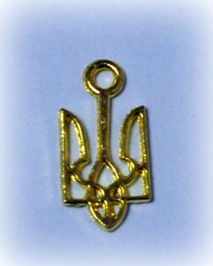 Подвеска (scb414), Тризуб, цв. зол., 18х10мм  ― Творча майстерня ДекоПарк