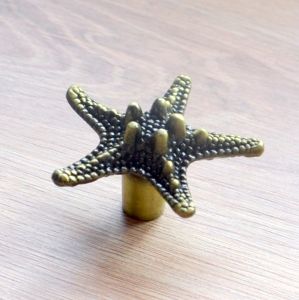 Ручка 014, Морская звезда, бронза, 44мм ― Творча майстерня ДекоПарк