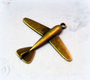 Подвеска Самолет, цв. бр., 42х48мм (scb523) ― Творча майстерня ДекоПарк