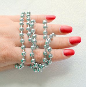 Цепочка 063, шариковая, 6 мм диам., цв.: сер., 67см, с застежкой ― Творча майстерня ДекоПарк