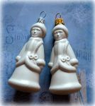 Новогодняя игрушка Снегурочка, пластик, 9х4см