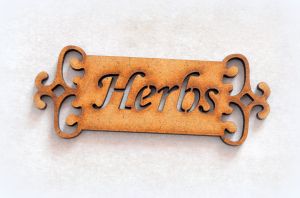 Шильда 120, Herbs, мдф 3 мм, 9х3,2 см ― Творча майстерня ДекоПарк