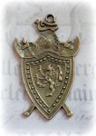 Подвеска - филигрань Герб, цв. бр., 44х27мм (scb583)