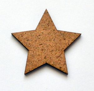 Декор 112, Звездочка 3 см, мдф 3 мм ― Творча майстерня ДекоПарк