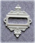 Рамка Ажурная из полимера (под шурупы), цвет: оттенки белого.Внутр.размер(3,7х1,7)