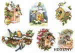 Декупажная карта А4 Hobby-decor, 55 г/м, hd017ny, "Рождественские птички"