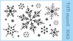 Трафарет "Tati stencil" 5063, Новый год, снежинки, фоновый