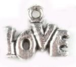 Подвеска-Шармик (scb033) LOVE, цвет: серебро