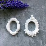 Рамочки мини, овальная, с ангелочками 3,7х2,3 см, овальная 2,9х1,2 см /гд206