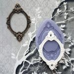 Молд А180, Рамка овальная ажурная 6,8х4,4  см