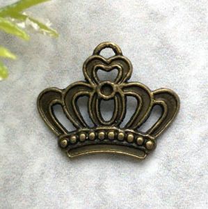 Подвеска  Корона 2,3х1,7 см, цв. бронза / scb038 ― Творча майстерня ДекоПарк