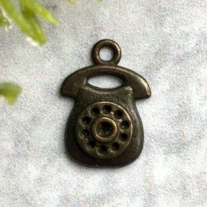 Подвеска  Телефон  CHARM IT 1.7х1.3 см, цв. бронза / scb039 ― Творча майстерня ДекоПарк