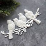  Молд А281/2, Набор Птички на ветке 24х12,5 см