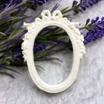 Овальная рамка с бантом, 7,5х5,7 см / пд994