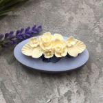 Молд А539, Вензель с розами 5,2х2 см