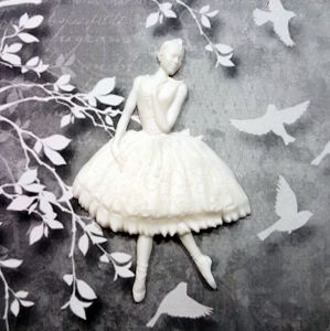 Балерина, 9,2х6 см, мод. пластик /пд558 ― Творча майстерня ДекоПарк