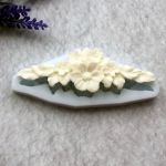 Молд А551, Вензель Цветы 11х3.5 см 