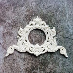 Рамочка круглая ажурная с завитками боковыми, 7х5 см, диам. внутр. 2 см /ПД816 ― Творча майстерня ДекоПарк