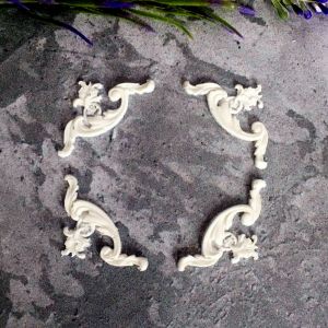 Уголки, 4 шт. набор, по 3,8 см, гибкий полимер / гд355 ― Творча майстерня ДекоПарк