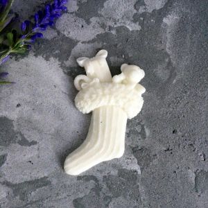 Новогодний сапожок с мишкой 7,3х4 см/ пд923 ― Творча майстерня ДекоПарк