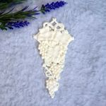 Гроздь винограда, мод. пл., цв. бел., 12,2х6,5 см /ПД956