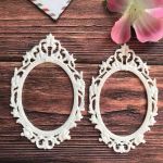 Рамочка ажурная 7х4,5 см, внутр. диам. 4х3 см, гибкий декор. эл-т / гд847/1