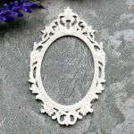 Рамочка ажурная 7х4,5 см, внутр. диам. 4х3 см, гибкий декор. эл-т / гд847/1