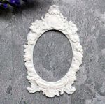 Рамочка ажурная 7,2х4,5 см, внутр. диам. 4х3 см, гибкий декор. эл-т / гд848/1