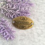  Филигрань-Бирка (scb047) металлическая Hand Made, бронза, 3см