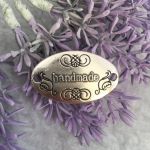 Филигрань-Бирка (scb047-2) металлическая Hand Made, цв.: серебро, 3см