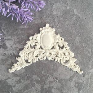 Уголок-вензель с камнем гибкий, 7х7х8 см /гд865 ― Творча майстерня ДекоПарк