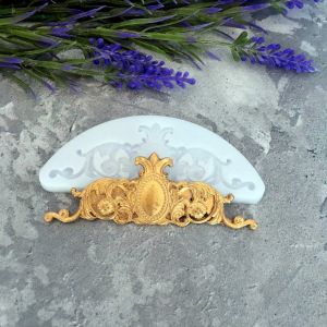 Молд ДП047 "Надкарнизник з Вензелями" 8,5х3 см ― Творча майстерня ДекоПарк