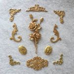 Уголок с бантом, 2 шт. по 5х4,5х6 см см, гибкий декор / гд886