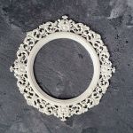 Рамка ажурная круглая 10 см, внутр. 6 см.,  гибкий декор /гд881