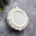 Рамка ажурная круглая 10 см, внутр. 6 см.,  гибкий декор /гд881