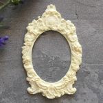 Ажурная овальная рамка, 7,3х4,7см, внутри 4х3 см / пд611