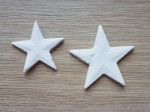 Звезды, 2 шт, 5,3 и 4,2 см, гибкий полимер / гд102 (распродажа)