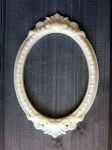 Рамка полимерная ажурная овальная, 6х8,5 см, внутр.размер 4,5х6 см / пд406