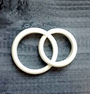 Обручальные кольца, модельный пластик, цвет: белый, 3х2,2 см / пд401 ― Творча майстерня ДекоПарк