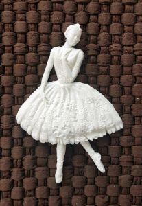 Балерина, гибкий декор, 9х6,2 см /гд708 ― Творча майстерня ДекоПарк